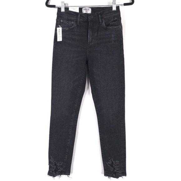 NWT AGOLDE SOPHIE HighRise Skinny Crop Temple Jeans Distressed A018C-844 Size 26 - Picture 1 of 16